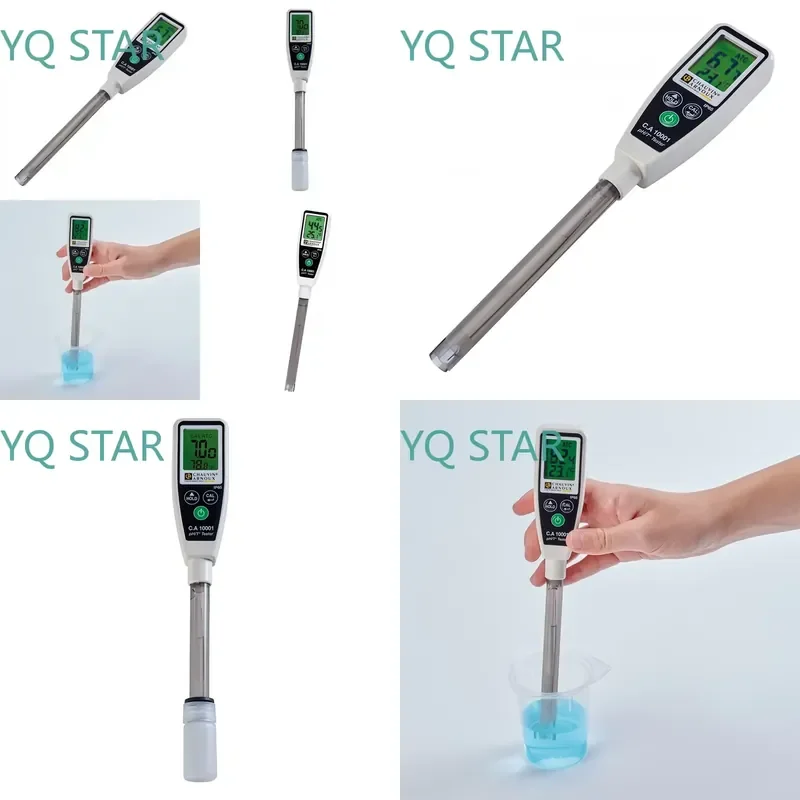 for C.A 10001 Waterproof pH Temperature Tester LCD Digital pH Pen for Water Quality Testing Pocket Portable pH Meter with ATC