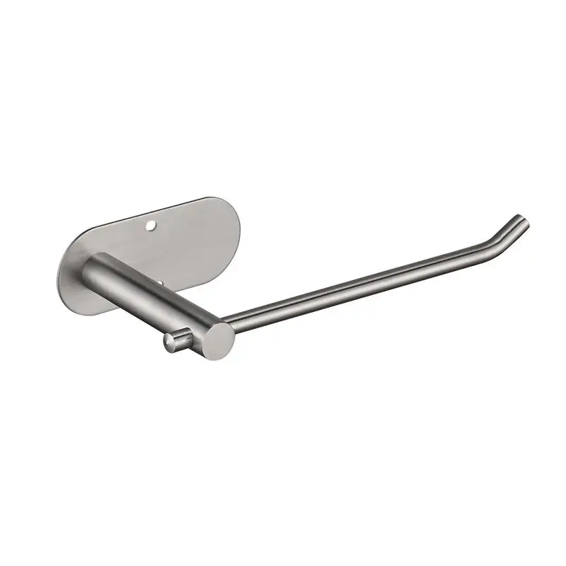 

Wall-Mounted Stainless Steel Paper Towel Holder - Self-Adhesive or Drilled for Kitchen and Bathroom Use