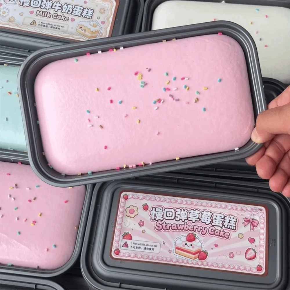 Slow Rising Sticky Box Cake Squishy Toy Super Soft Butter Ice Cream Ice Cream Box Squishy Toy Slow Rebound Cake Squeeze Toy