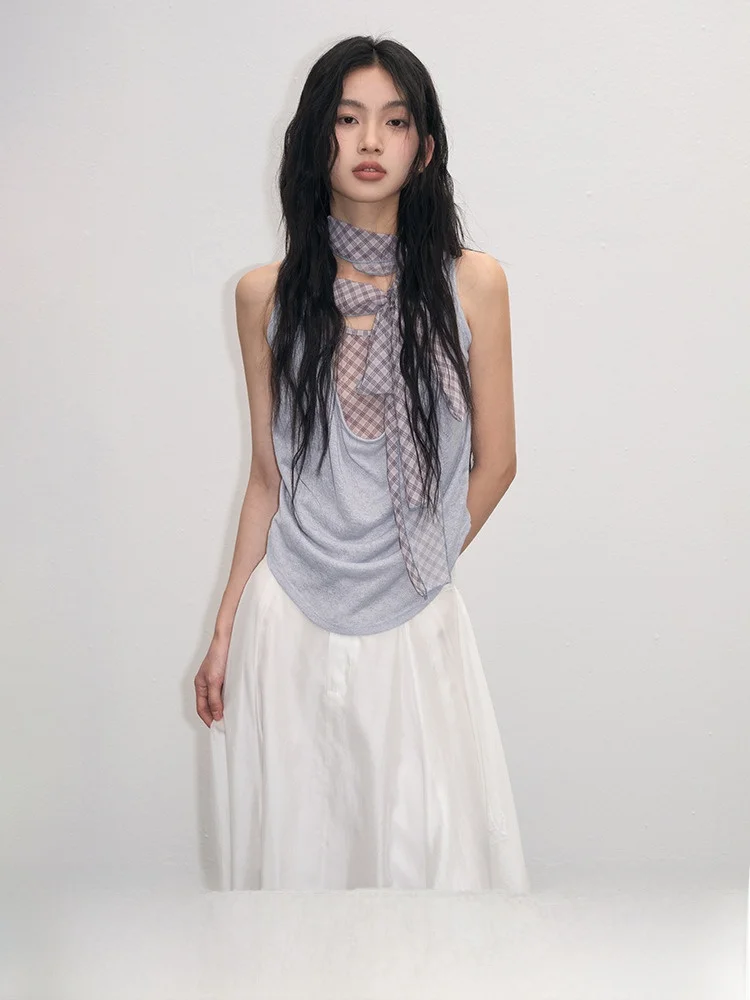 

Lvetong оригинальный дизайн Lazy Sle Cheered Spicy Girl Свободный воротник Искусственный двухсекционный топ с колючками и плечами ort Sv...