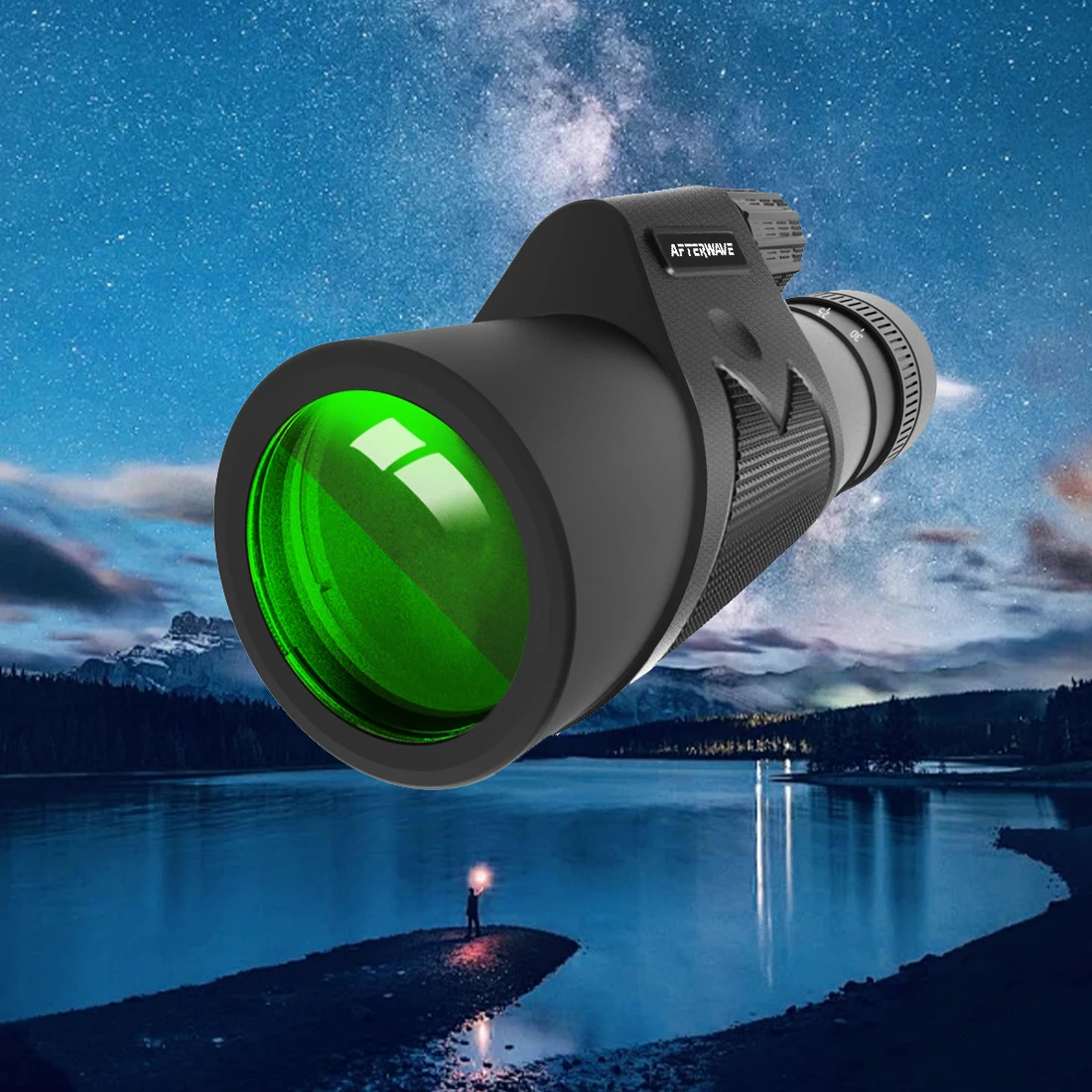 

10X42 HD Monocular Telescope Portable FMC Multi Layer Coated Lenses Long Range Waterproof Non Slip Ideal for Camping Birding