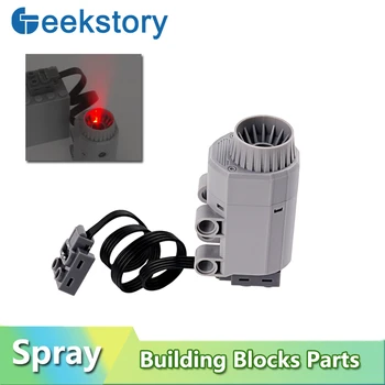 Yeni Püskürtme Motoru MOC Yapı Taşları Duman Elektrikli Egzoz Teknik PF Tuğla Egzoz Modifiye Araba Modeli DIY Oyuncaklar Parçaları