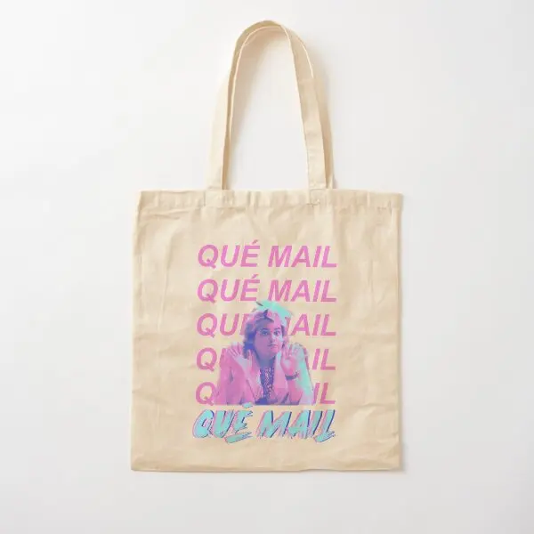 Paquita Salas What Mail borsa in tela di cotone Shopper Tote Fabric Unisex Designer borsa pieghevole Casual riutilizzabile stampata