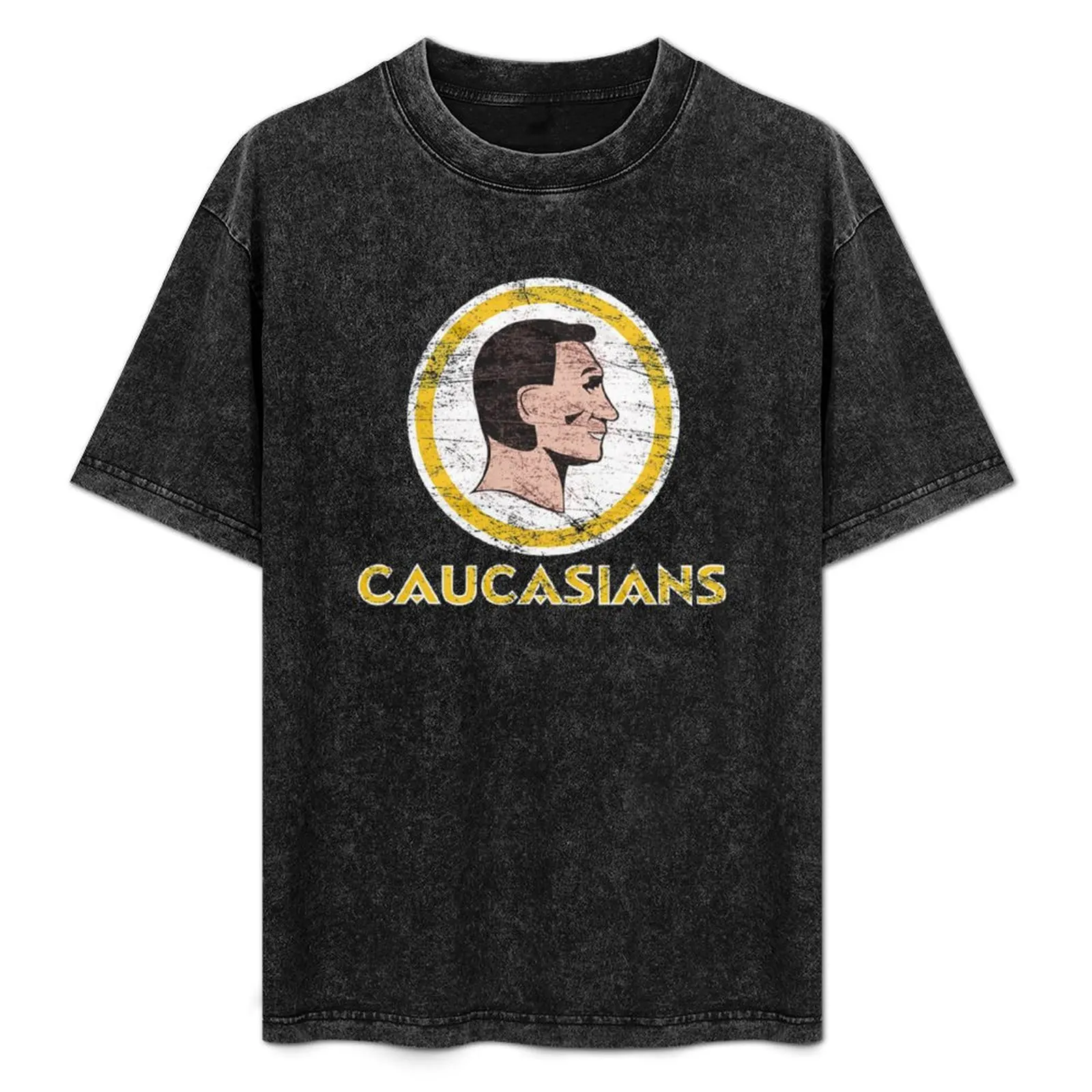 

Original Caucasian T-Shirt Simple Solid Color Crew Neck Tee