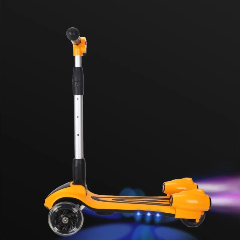 

LazyChild Three-in-one Children's Spray Scooter Three-wheel Flashing Music Yo Scooter Folding Four-wheel Scooter DropShipping