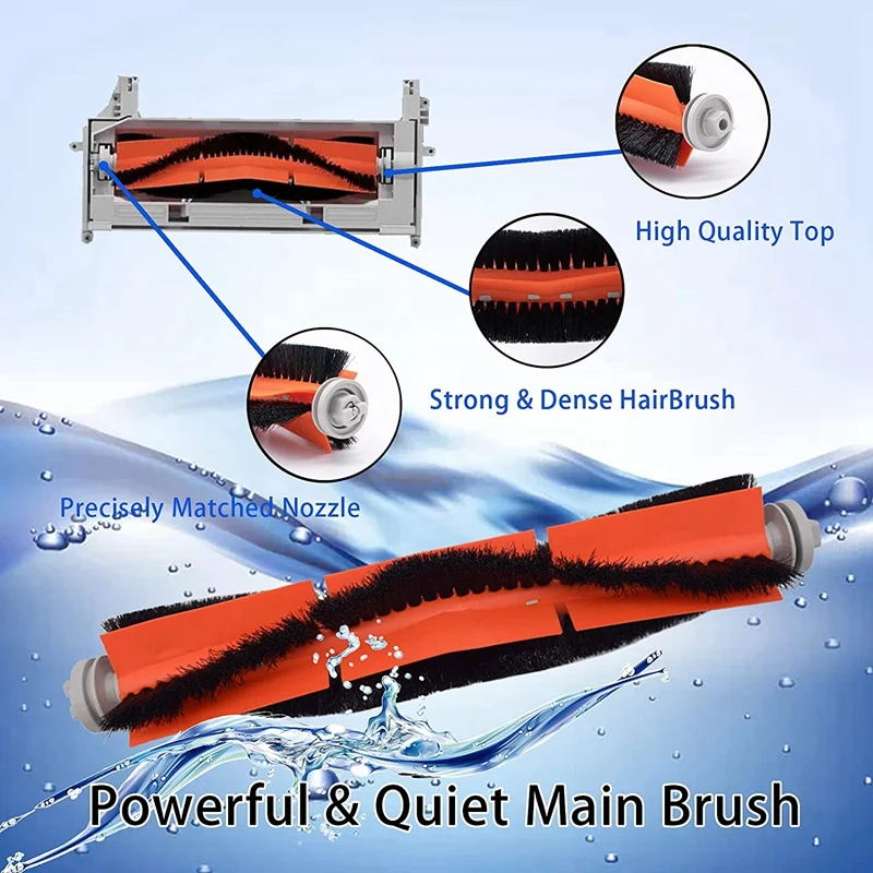 Aspirador robótico Peças de reposição, Kit de acessórios para Xiaomi Roborock S4, S5, S6, E4, E20, E25, E35, S50, AD-22 pcs