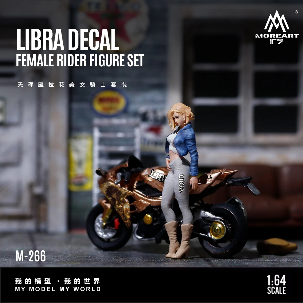 *Pre-Order*MoreArt 1:64 H2 Libra Patterned Beautiful Female Motorcycle Resin Doll Model For Hobby Collectible Ornament Gift view 6