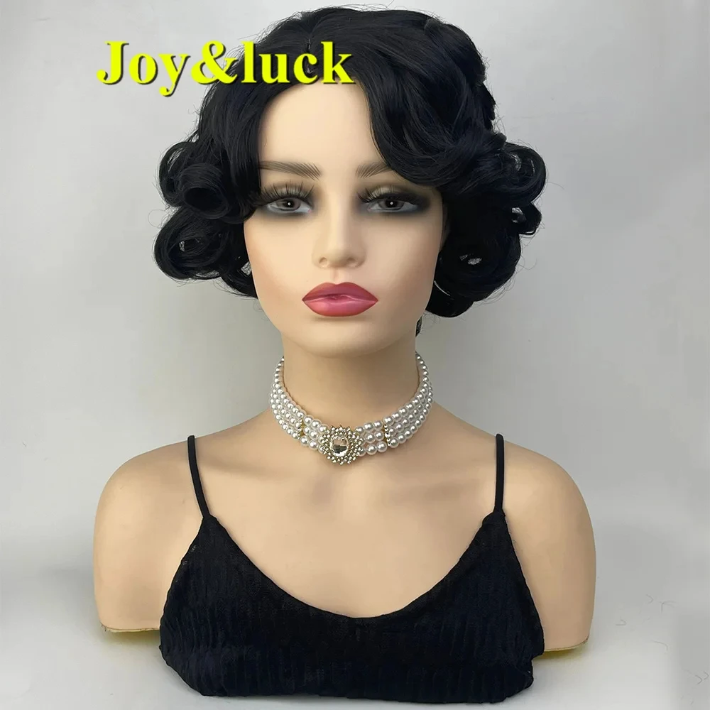 Short Blonde Wig Natural Curly Wigs Blond Synthetic Wig Or Daily Middle Part  Women Hair Style