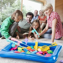 Magnetic Fishing Set-14/16/40pcs set Inflatable Pool, Party Model, Play Games & More - Perfect Summer Outdoor Toy, Random Color