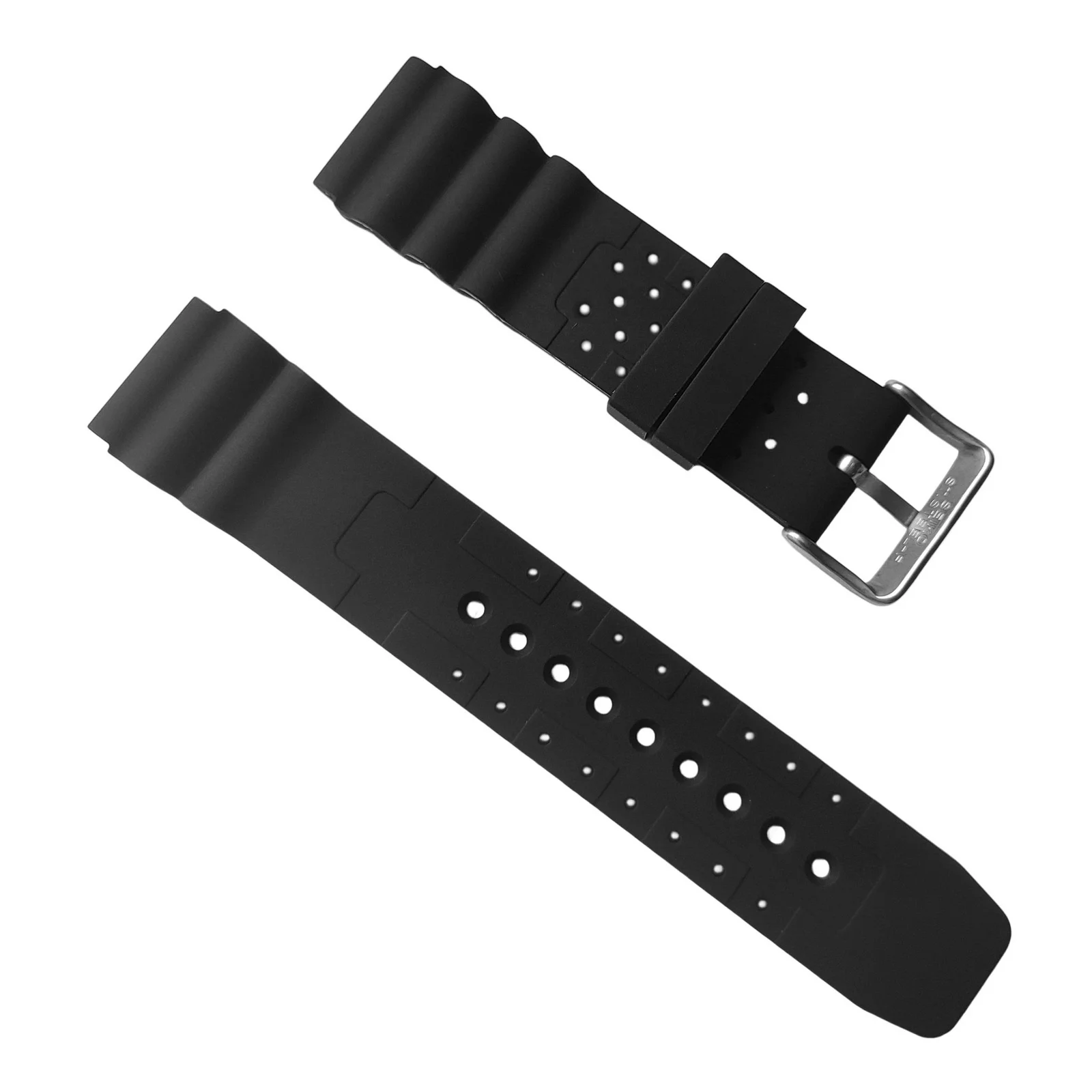 22mm Soft Silicone Rubber Watch Band Replacement Strap for Seiko Monster Scuba Citizen Casio Swordfish MDV106