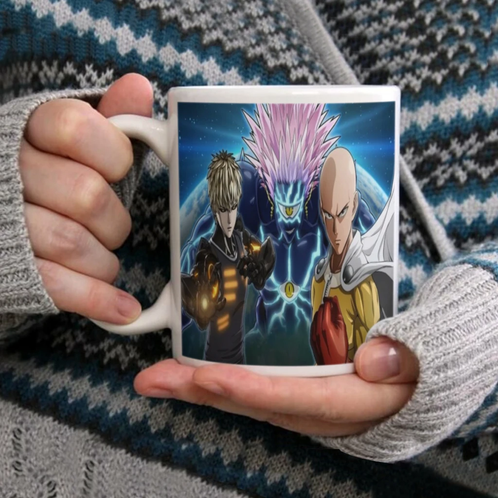 

Anime ONE PUNCH MAN 11oz Funny Ceramic Coffee Mug Tea Milk Cup For Novetly Creativity Gift