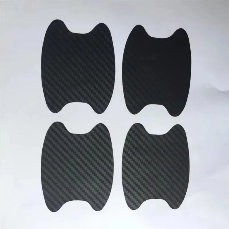 

Tiy 4Pcs/Set Car Door Sticker 3d Small size Carbon Fiber Scratches Resistant Cover Auto Handle Protection Film