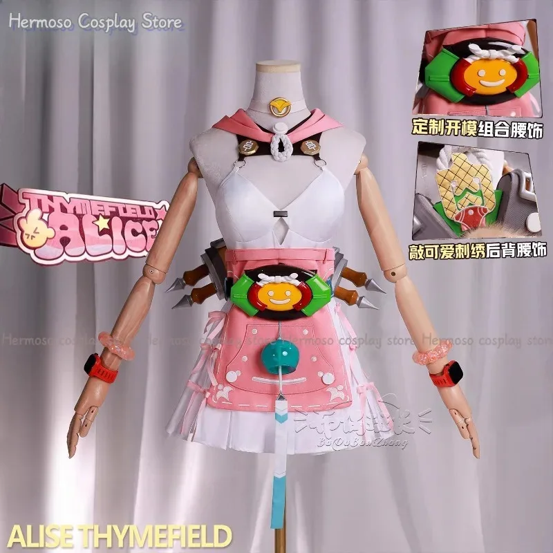 

2025 11 Zenless Zone Zero Alice Thymefield Cosplay Costume Wig Swimsuit New Skin Spook Shack Halloween Party Suit for Women Girl