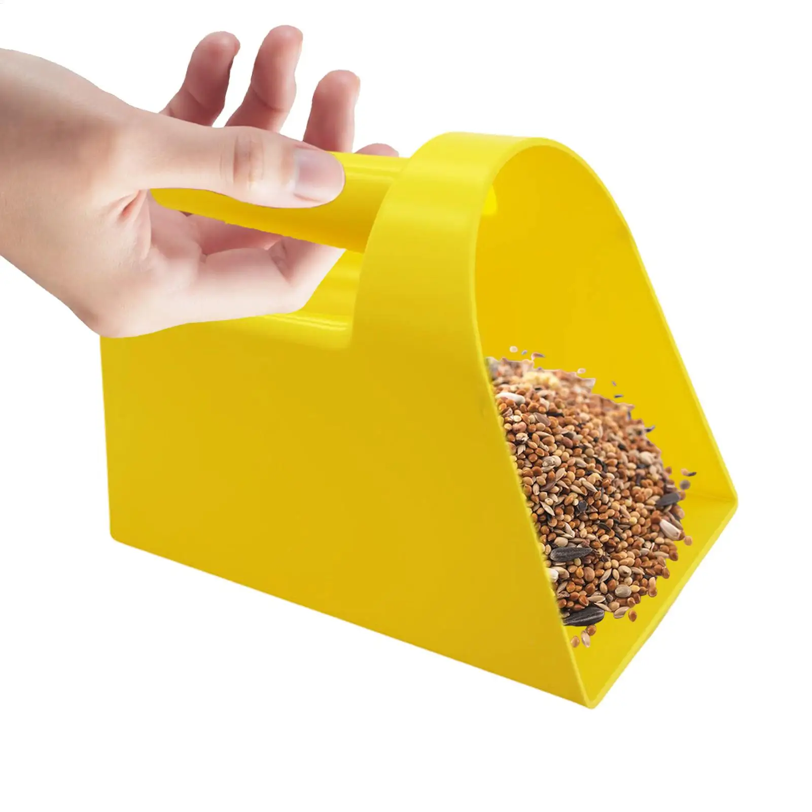 Kunststoff-Futterschaufel mit verdicktem flachem Boden für die Schafzucht, nützliche Futterschaufel für Geflügel, langlebiges Viehfütterungswerkzeug. – Detail 4