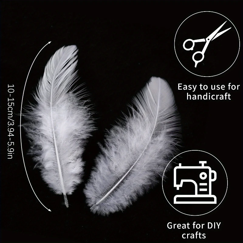 

100/200 шт. белые натуральные перья 10-15 см для поделок из перьев своими руками, свадебная вечеринка, украшения для дома, аксессуары, надувной Ловец снов