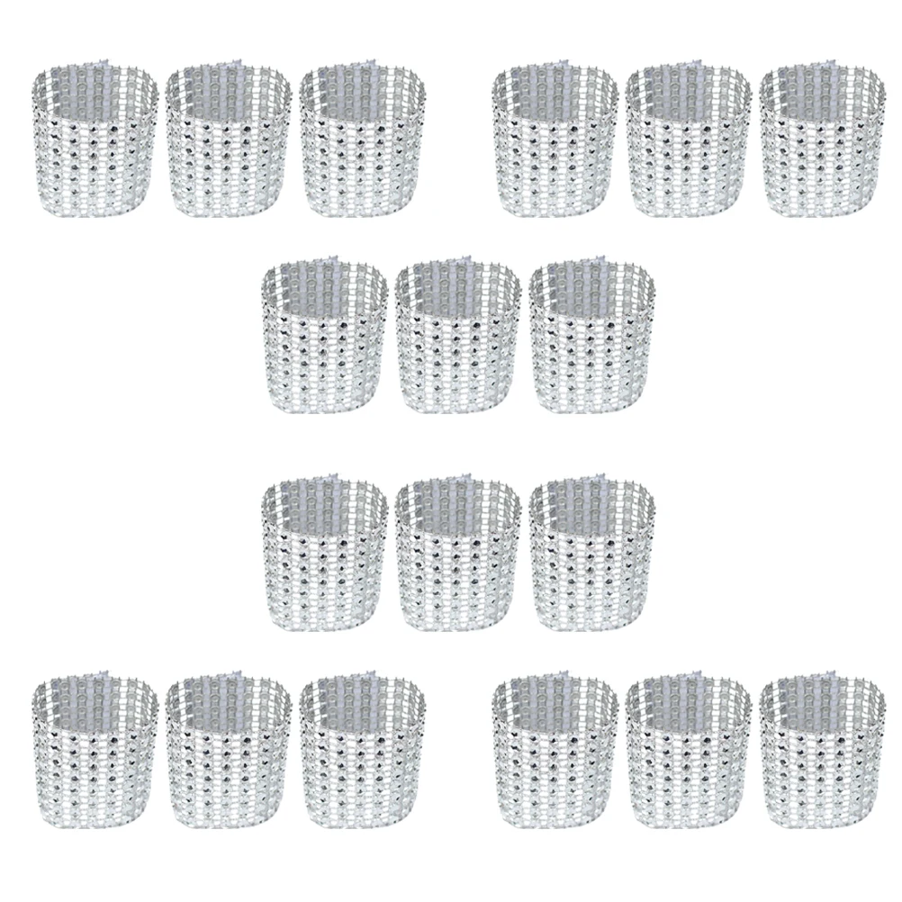 

80PCS Crystal Napkin Rings Bride Table Decorations Wedding Prom Birthdays Parties Serviette Buckles Napkin Holders