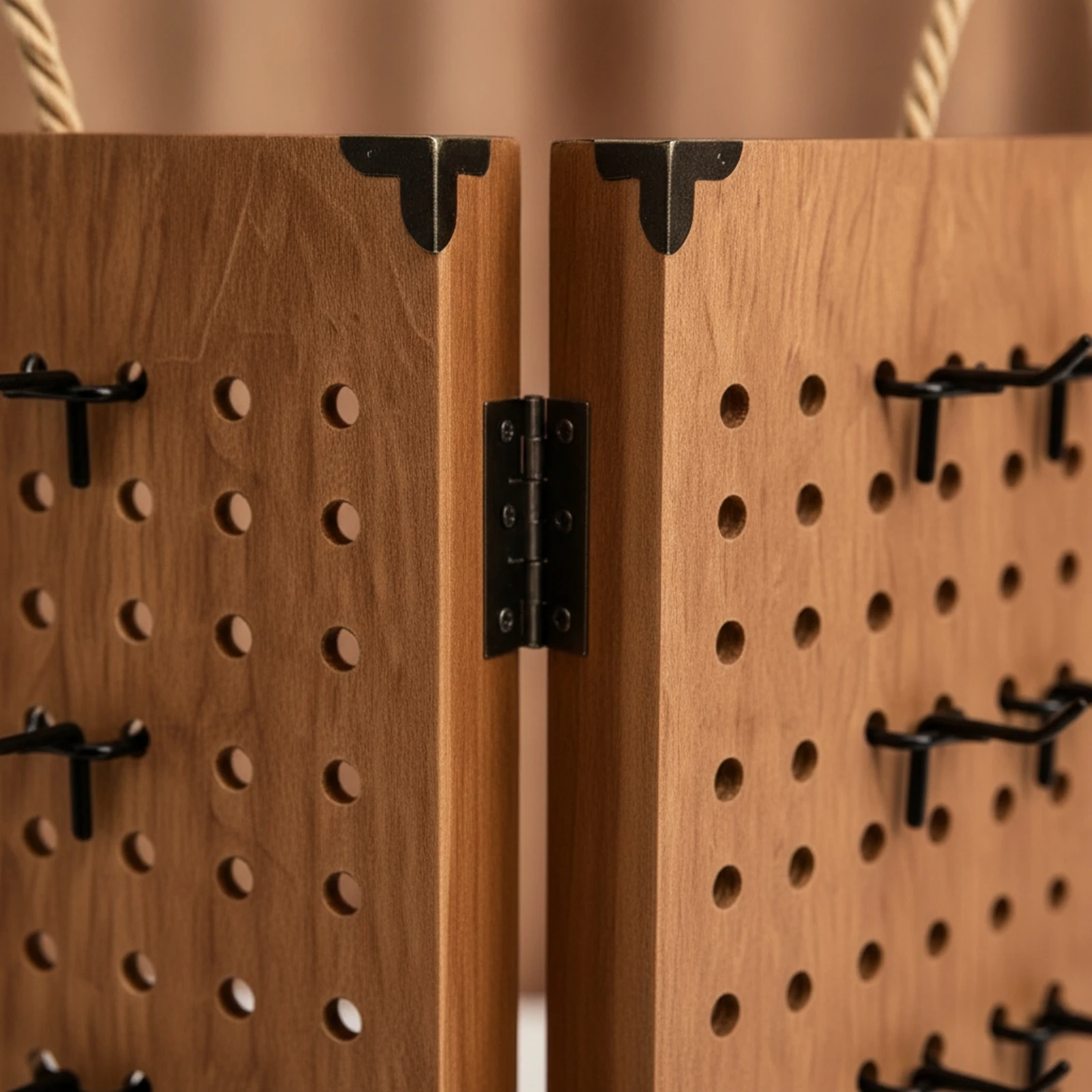 Jewelry Display Rack Hinged Tabletop Pegboard Display Stand Jewelry Rack with Hooks Sturdy Organizer Sturdy for Vendors