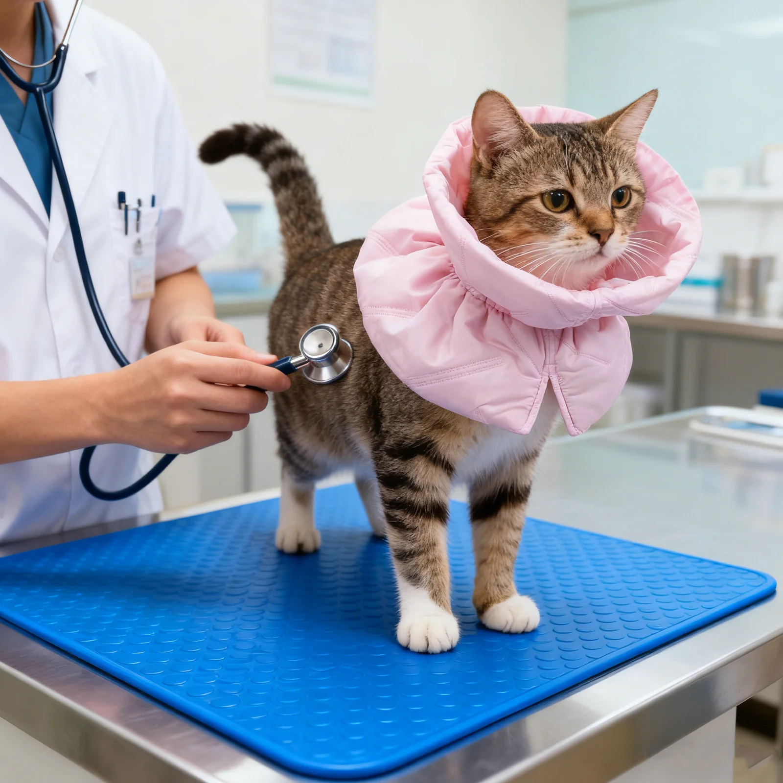 

Adjustable Soft Cat Recovery Collar Cone Alternative Post Surgery Collar for Cats Kittens Fits Neck 20-35Cm Comfortable Lick