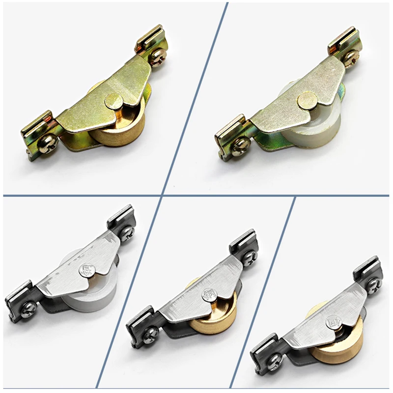 4Pcs Sliding Door Window Pulley System Load-Bearing Mute Concave Wheel Type-65 Vintage Aluminium Window/Door Sliding Rollers