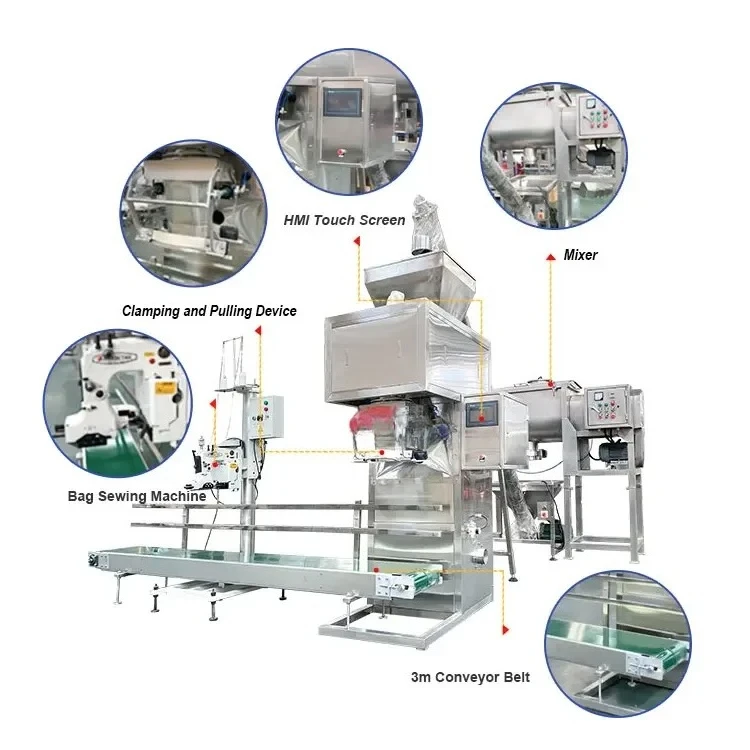 Big Woven Bag Bagger Bagging Sewing System Powder Granular Weighing and Packing Machine