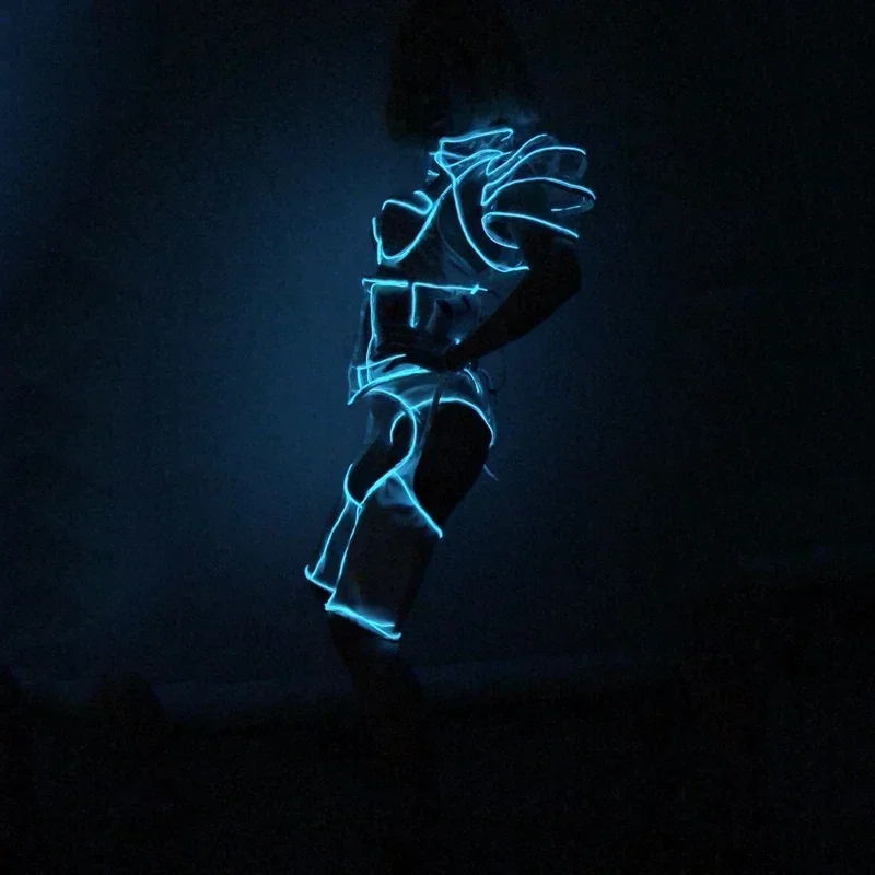 

LED Costume Warrior Armor Futuristic Technology Sense Performance Suit Led Light Fluorescent Clothing Party Female Stage Wear