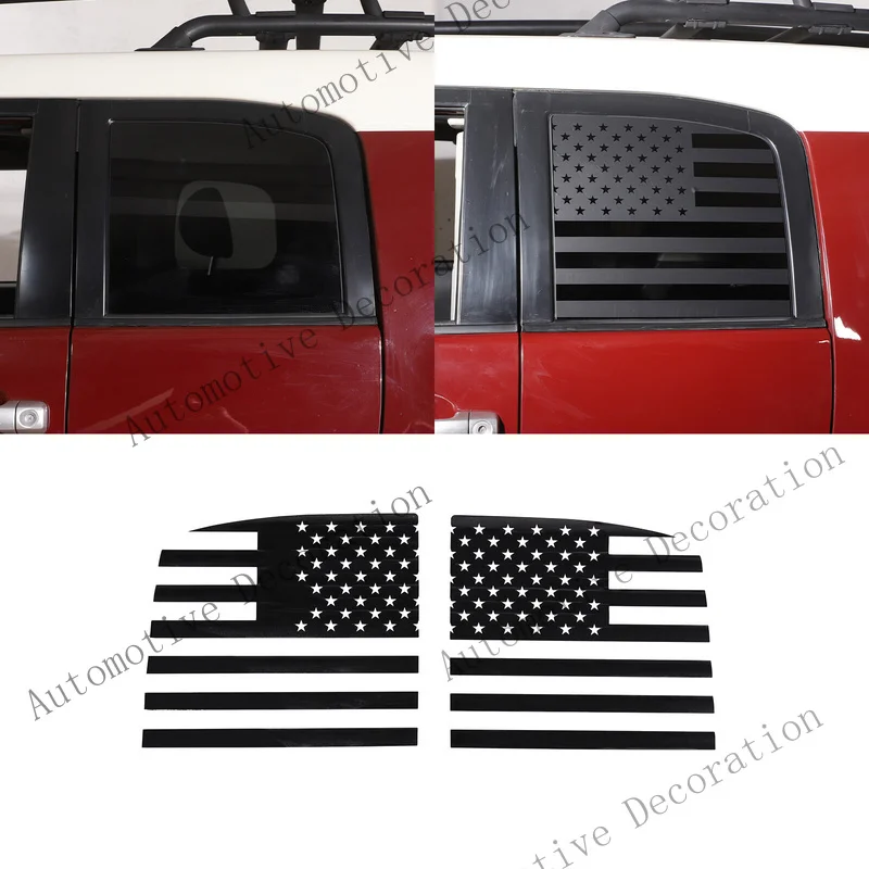 Z+ US Flag Rear Window Glass Sticker Decal Cover For Toyot-a FJ Cruiser 07-21