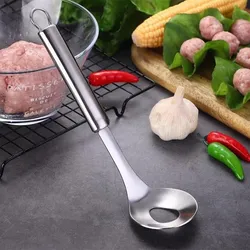 Useful Non-Stick Meatball Maker Spoon Meat Baller with Elliptical Leakage Hole Stainless Steel Meat Ball Mold Kitchen Gadget