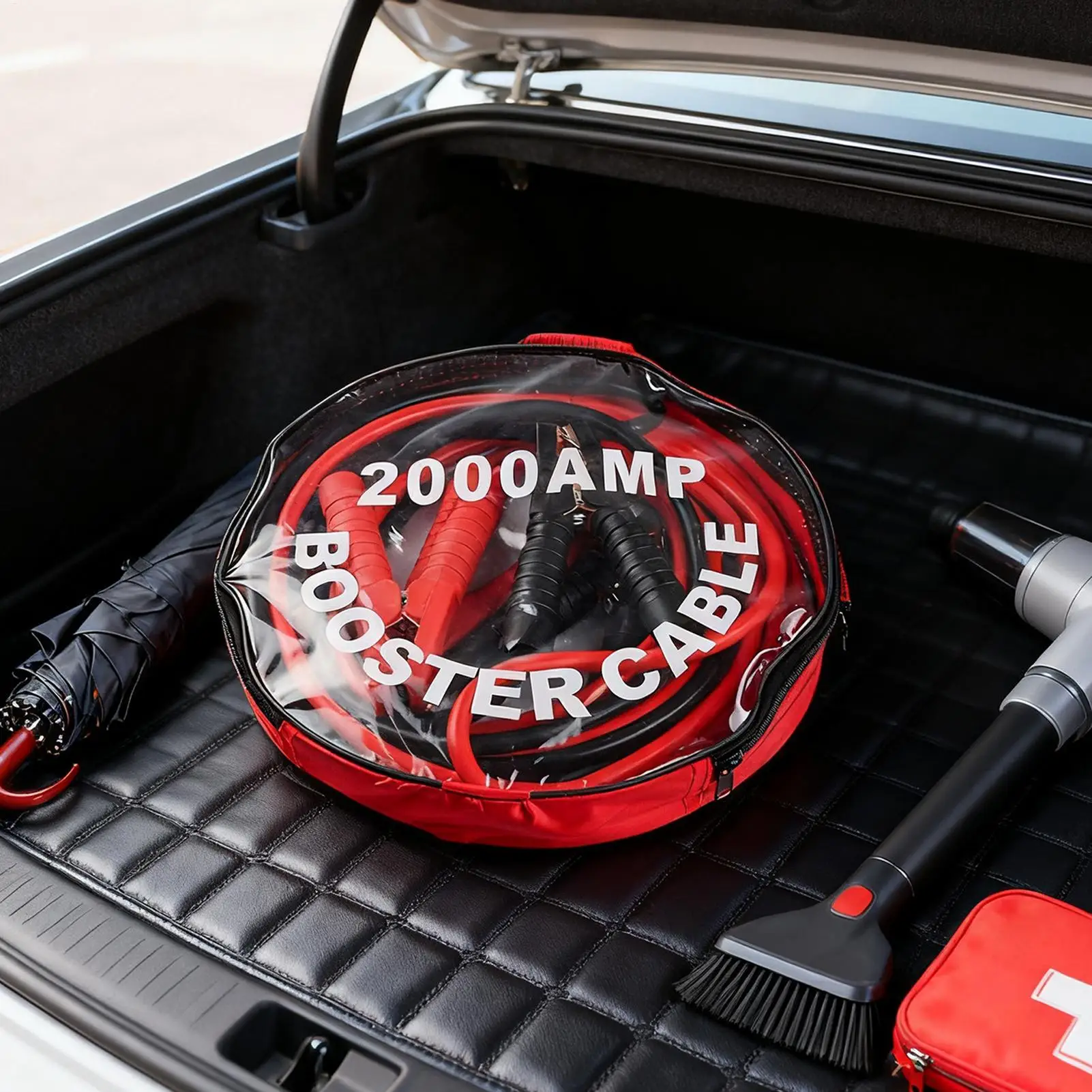 

Car Battery Jump Starter 2000A Portable Heavy Duty Jumper Cables With Adapter For Motorcycle ATV Car Mower Trailer Powersports