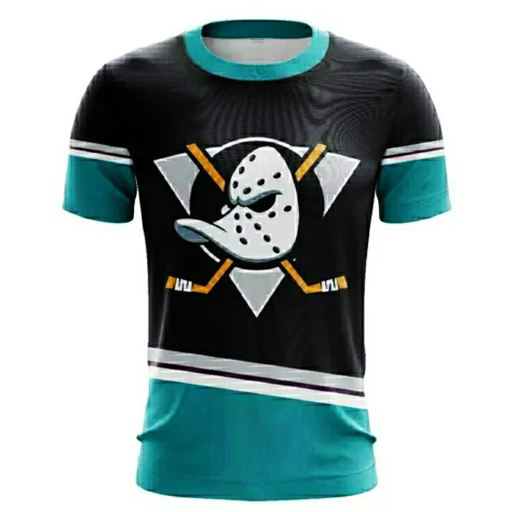 2024 Summer Fashion Hockey Printed Sports Jersey T-shirt Daily Game Training Team Uniform T-shirt