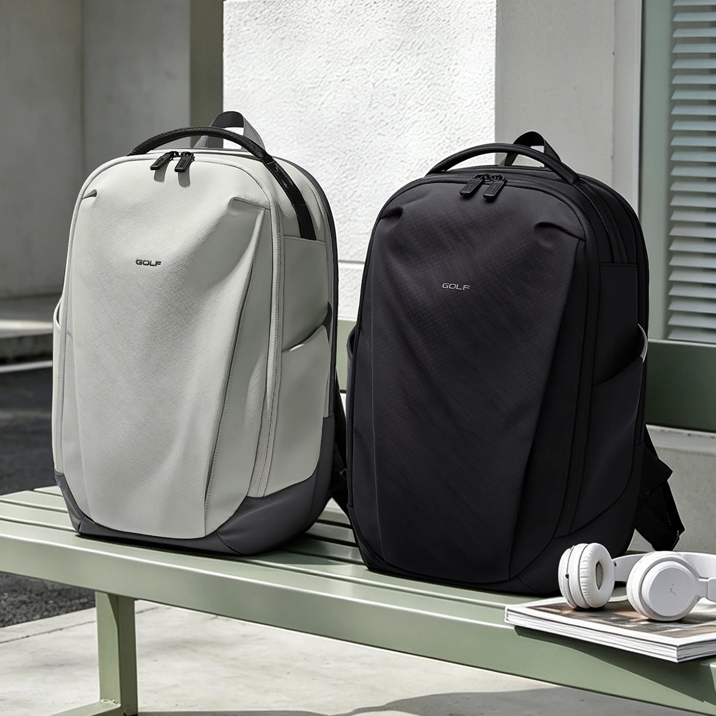 GOLF QUALITY Men's 15.6 Inch Laptop Backpack Large Capacity Anti-theft Casual Lightweight Business Travel Backpack Waterproof