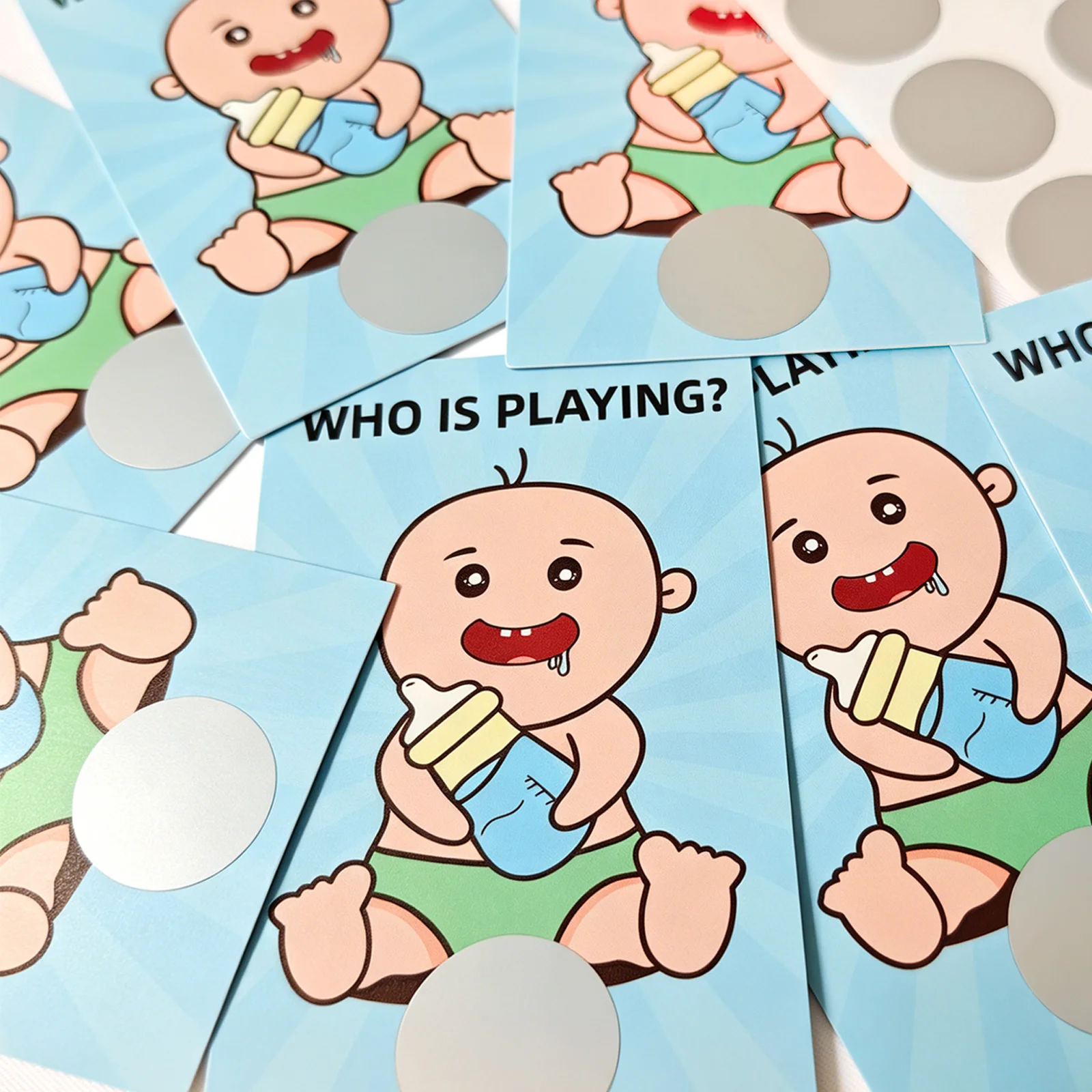 Funny Gender Reveal Scratch Off Poop Game Party 50 Player Scratch Card Baby Shower Party Gender Revealing Game Scratch Cards