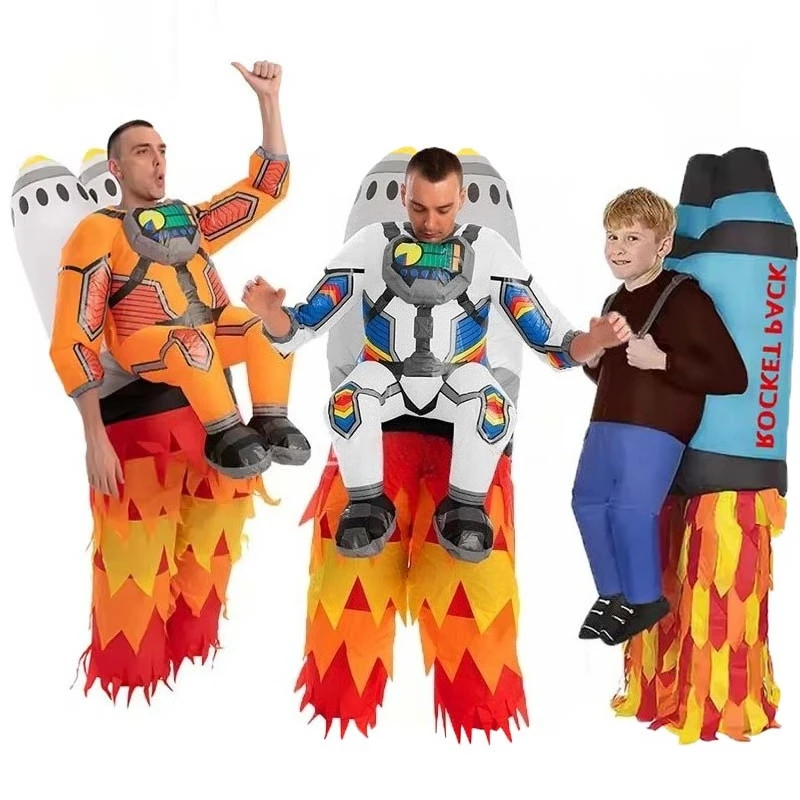 

Anime Astronaut Rocket Jet Backpack Inflatable Costume Halloween Carnival Festival Performance Suitable Adults Alien Funny Set