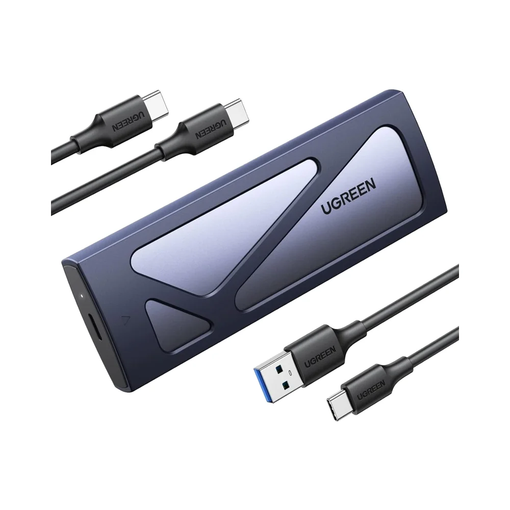 UGREEN Aluminum SSD Enclosure Tool-Free USB-C External 10Gbps M.2 NVMe Adapter/Reader Supports M B&M Keys Sizes