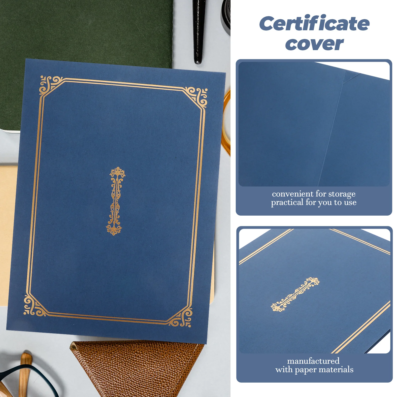 

4 Pcs Graduation Certificate Covers of Honor Award Folders Envelope Thick White Card