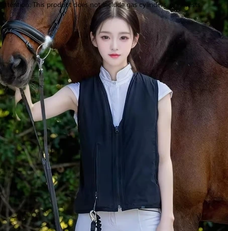 Unisex All-Season Cycling Plus Size Sportswear With Windproof And Breathable Features For Equestrian Horse Riding Airbag Vest