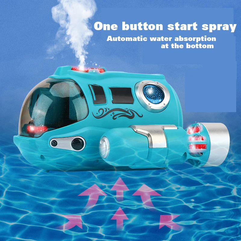 قارب بالتحكم عن بعد عالي السرعة ، رذاذ سومبارين وقارب سريع خفيف ، قارب سريع بمروحة مزدوجة ، ألعاب هدايا عيد الأطفال