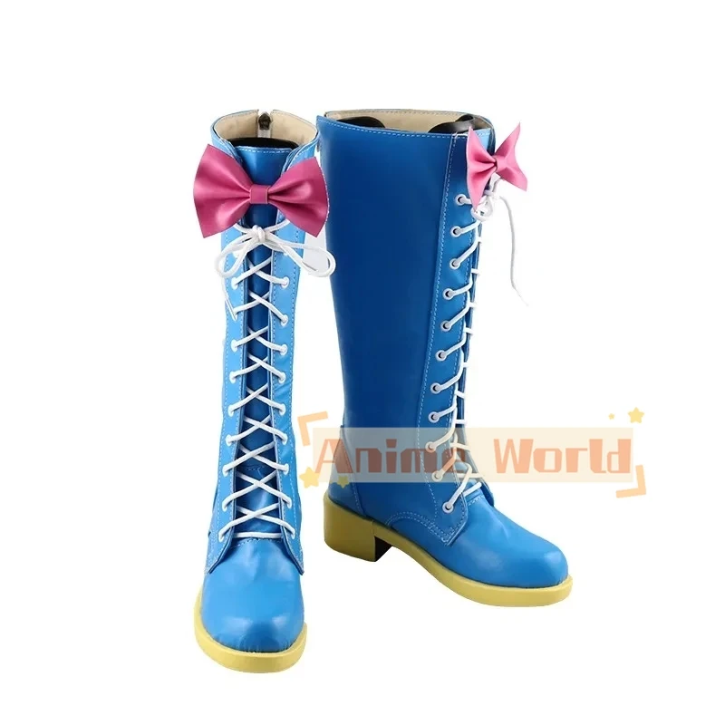 Pinkie Pie-Chaussures de Cosplay en Cuir PU, Bottes de Carnaval d'Halloween, Accessoires d'Anime sur Mesure