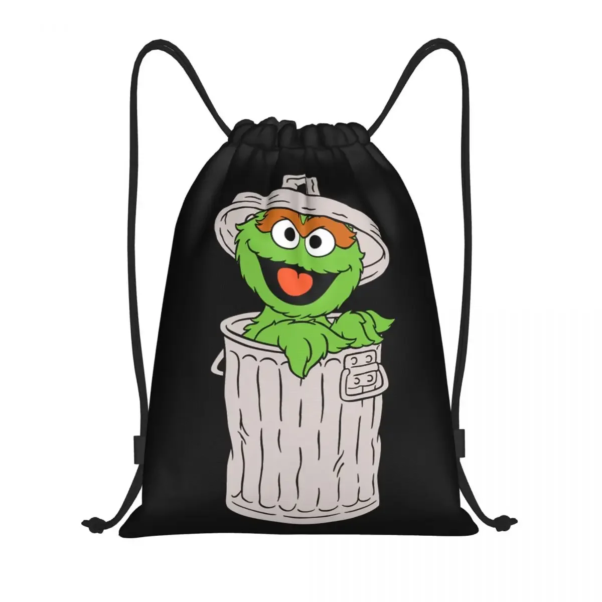 Custom Elmo Cookie  Drawstring Bag Women Men Portable Gym Sports Sackpack Sesame Street Shopping Backpacks