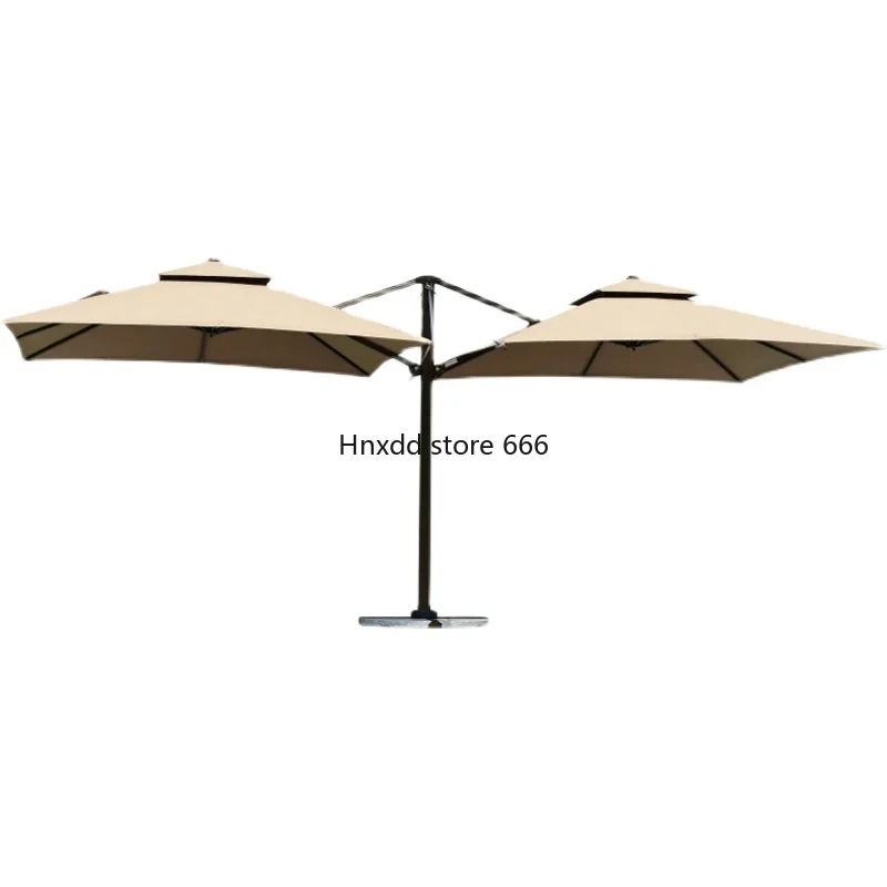 

Double head sunshade outdoor courtyard umbrella villa commercial