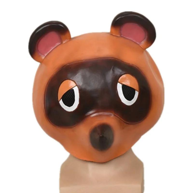 Animal Crossing Tom Nook Cosplay Full Head Mask Perform Photography Props Latex Mask Kids Carnival Party Clothing Accessories