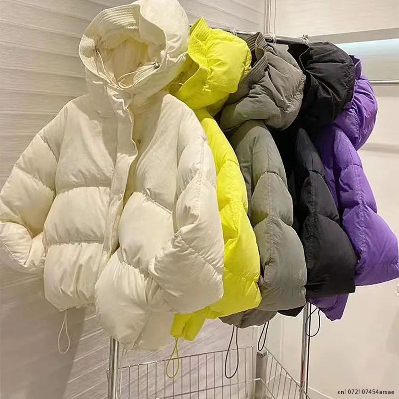 2023 Winter Parka Ultralight Padded Puffer Jacket For Women Coat With Hood Outdoor Warm Lightweight Outwear With Storage Bag