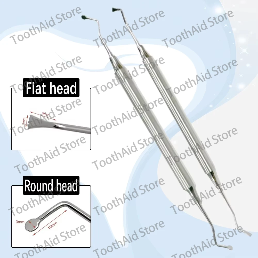 Double Head Dental Gingival Cord Packer with Retraction Scaler and Separator for Gum Tissue Management