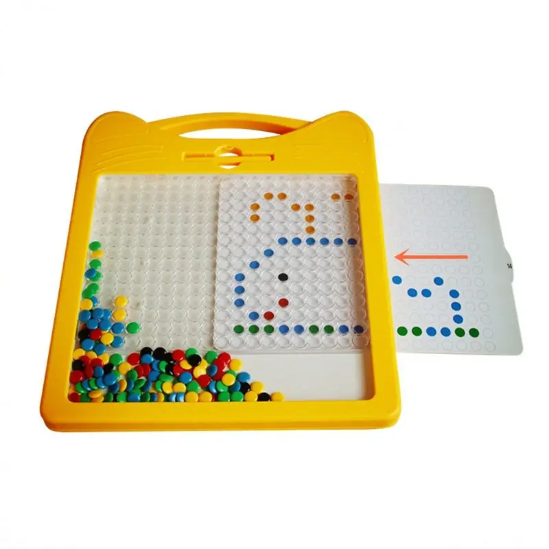 AA83 Magnetic Drawing Board for Kids & Toddlers 3-5 Years,Fun Magnetic Board with Colourful Beads and Drawing Stylus