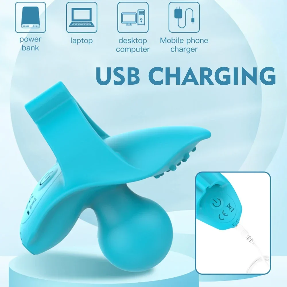 إصبع هزاز الإناث الجنس لعب للنساء G-بقعة البظر محفز الأزواج الحلمة لعبة سيليكون قوية السلع للبالغين 18 + #3