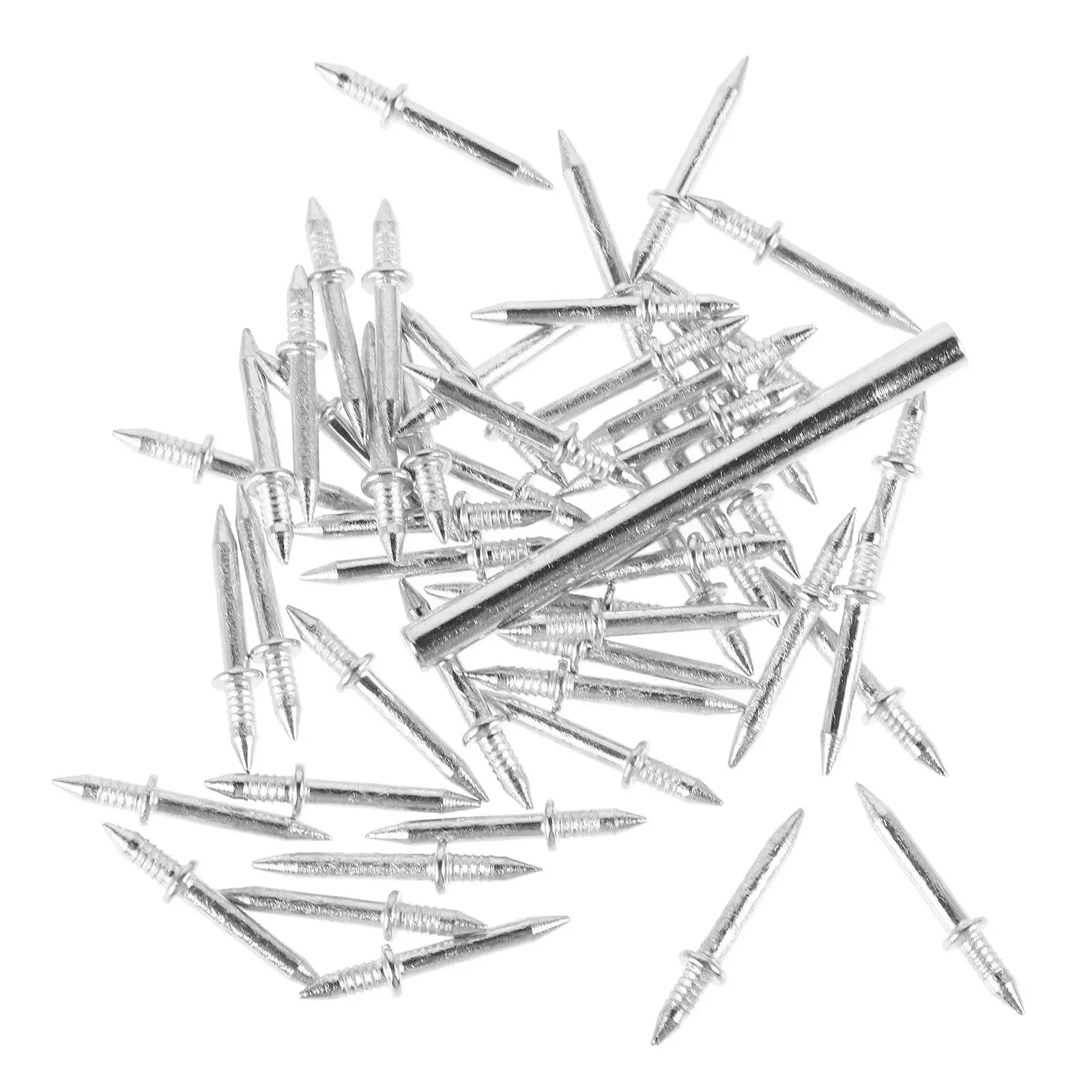 1Set Skirting Board Nails Double Head Seamless Nail High Strength Iron Zinc Invisible Nails Stable Secure Wall Fixing
