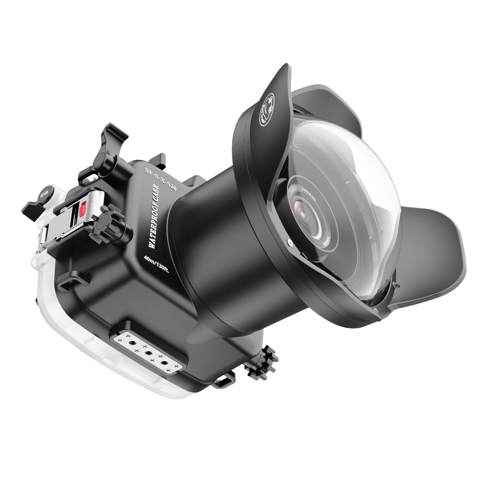 

Корпус камеры для дайвинга Seafrogs с 6-дюймовым пластиковым сухим купольным портом для SF-S-X-S20 FUJIFILM XF 16-55 мм 1:2,8 R водонепроницаемый чехол для камеры