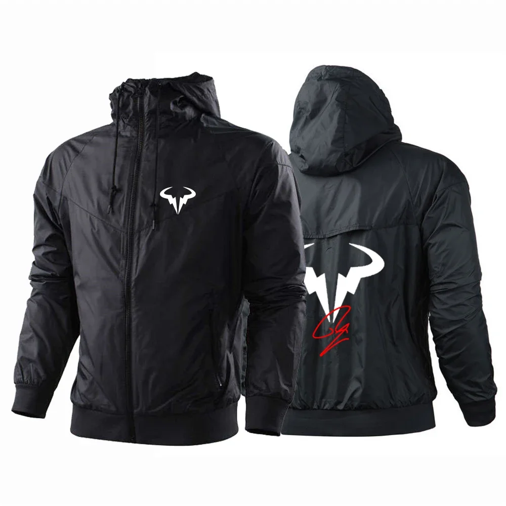 

Rafael Nadal 2024 Men's Tennis Player New High Quality Fashion Outdoor Waterproof Jackets Windbreaker Casual Coats Tops Clothes