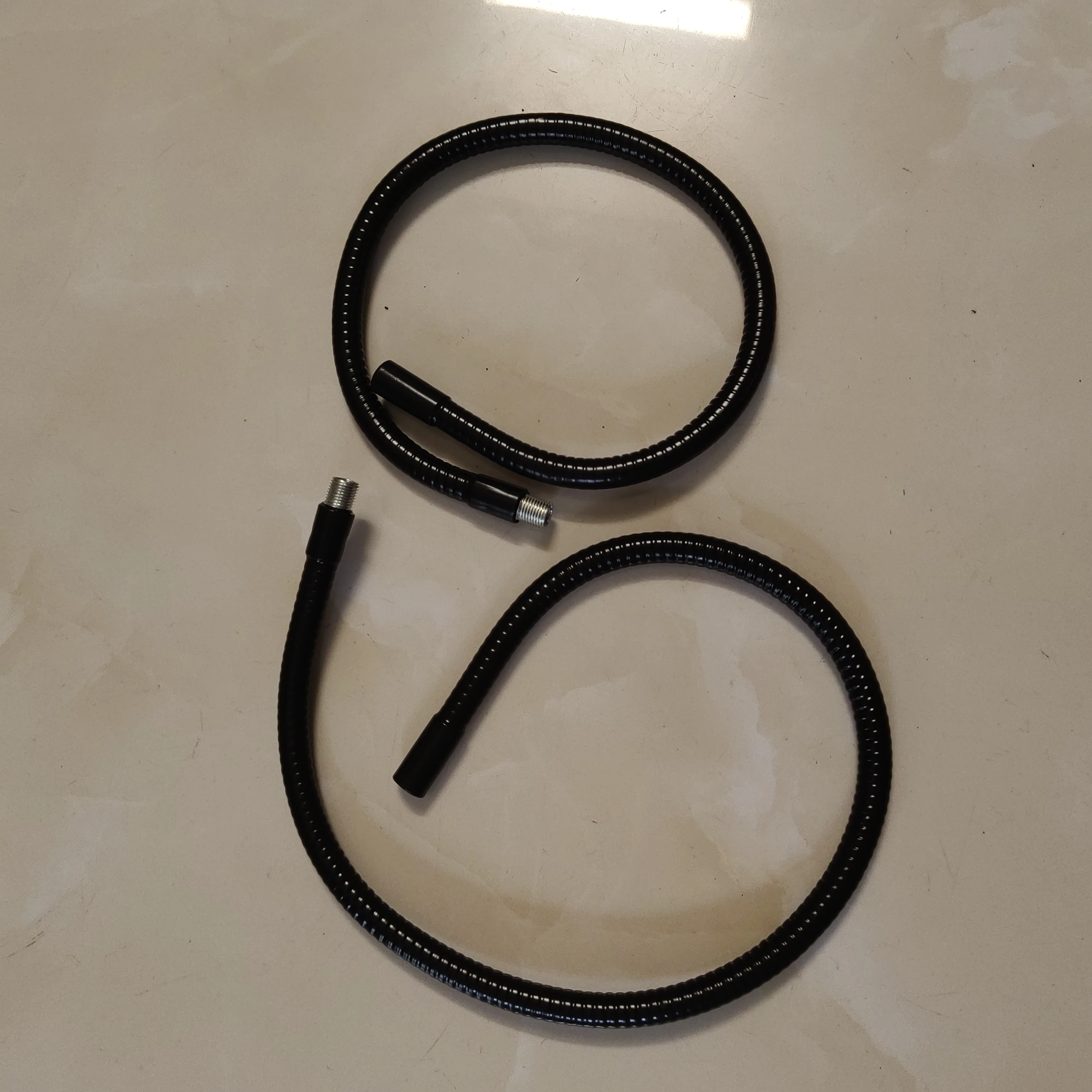 Dia10mm 20-200cm Long M10 Male Female Thread Soft Flexible Conduit DIY Metal Silicon Gooseneck Hose Serpentine Tube Clamp Lamp