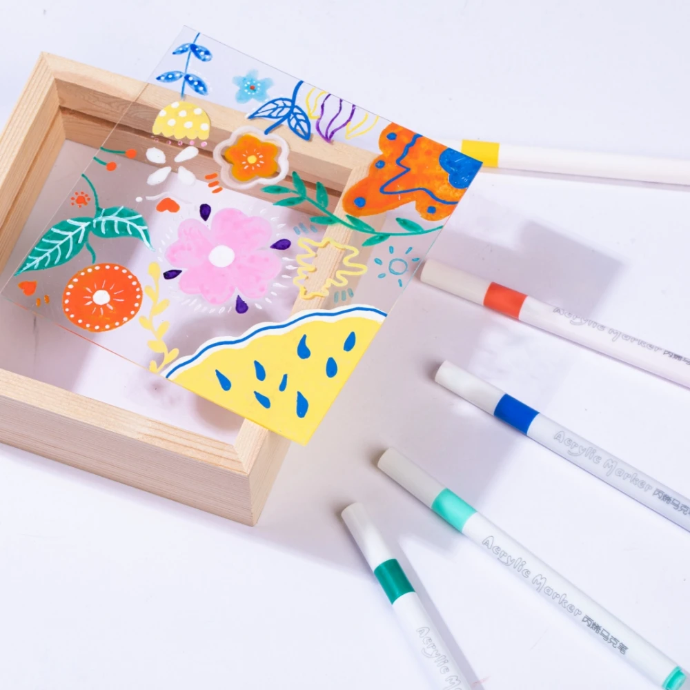 12/24/36/48/60/80 Colors Acrylic Paint Pens Markers for Wood Rock Painting Canvas Stone Glass Metal Ceramic Surfaces DIY Crafts image 5