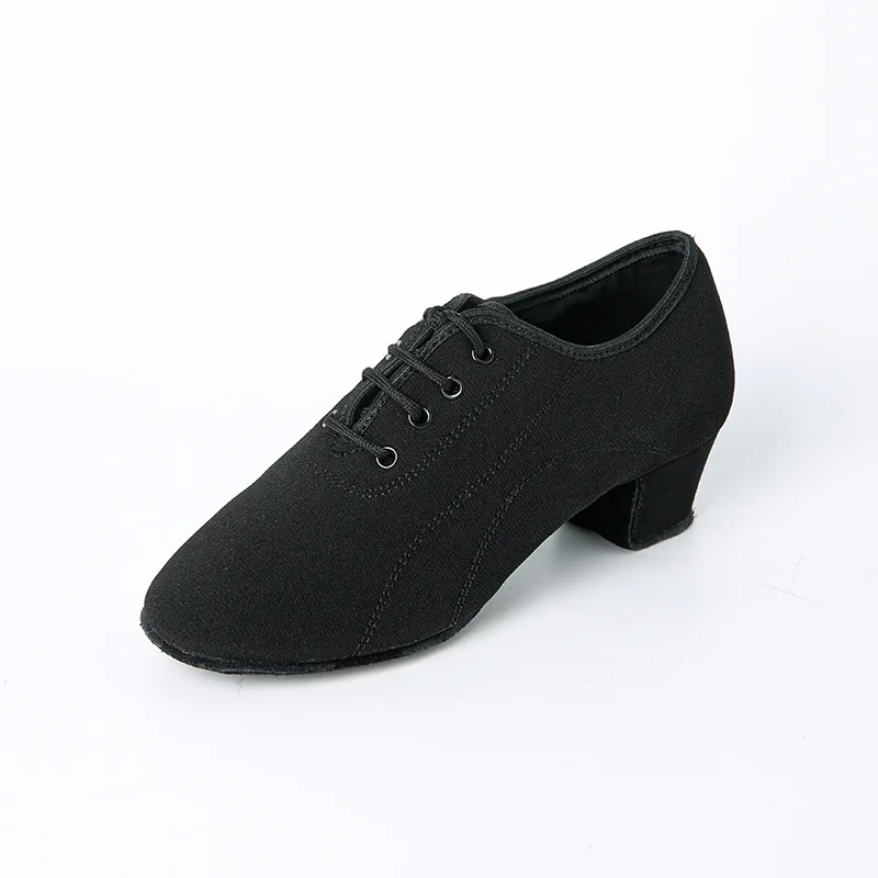 Men Black Latin Dance Shoes Low Heels Ballroom Men\'s Dancing Shoes for Boys Tango Salsa Rumba Modern Jazz Dance Sneaker